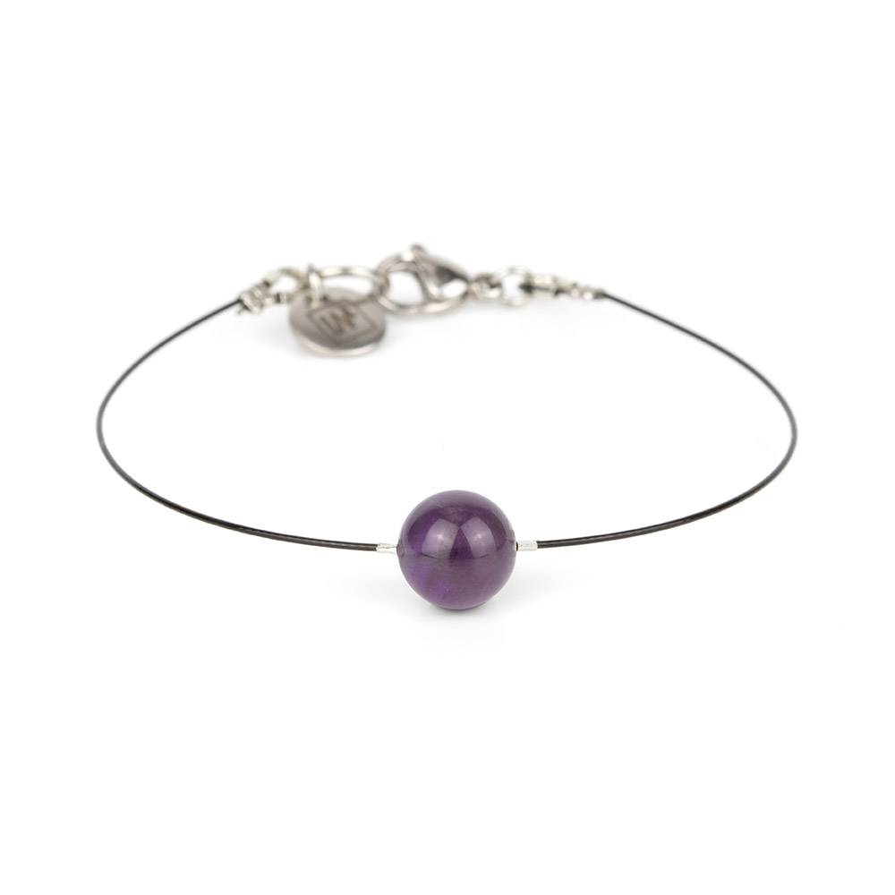 Buy MirrorWhite Silver Purple Love Amethyst Bracelet for Women and  Girls,pure silver bracelet,92.5 sterling silver for women at Amazon.in