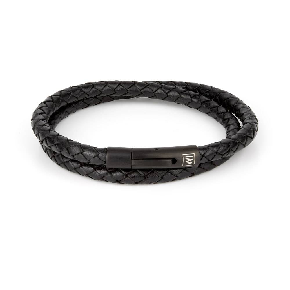 Buy Fashion Frill Black Leather Bracelet For Men Stylish Magnetic Charm  Bracelet For Men Boys Online at Best Prices in India - JioMart.