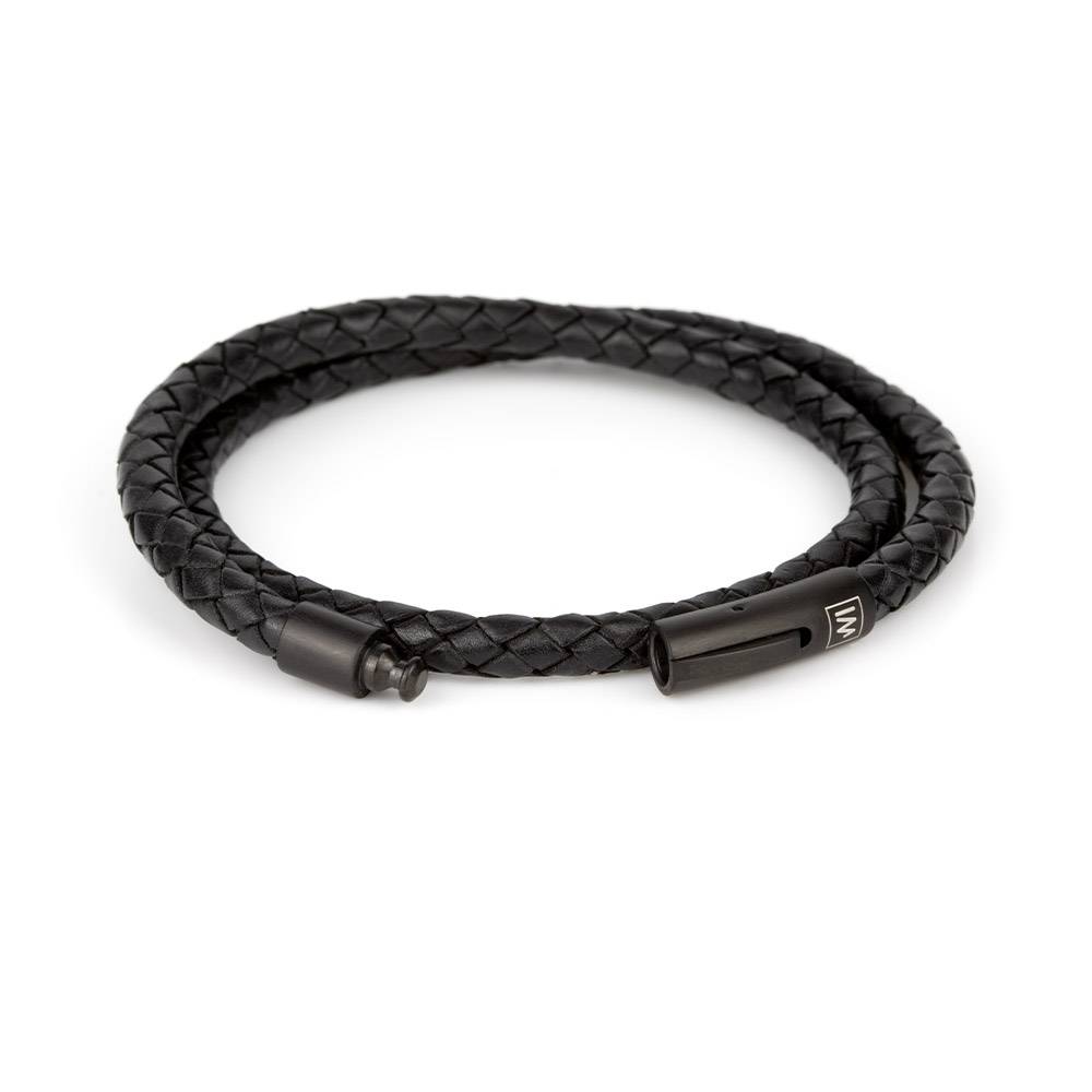 Arcas Black Braided • Leather Bracelet | INMIND Handcrafted Jewellery