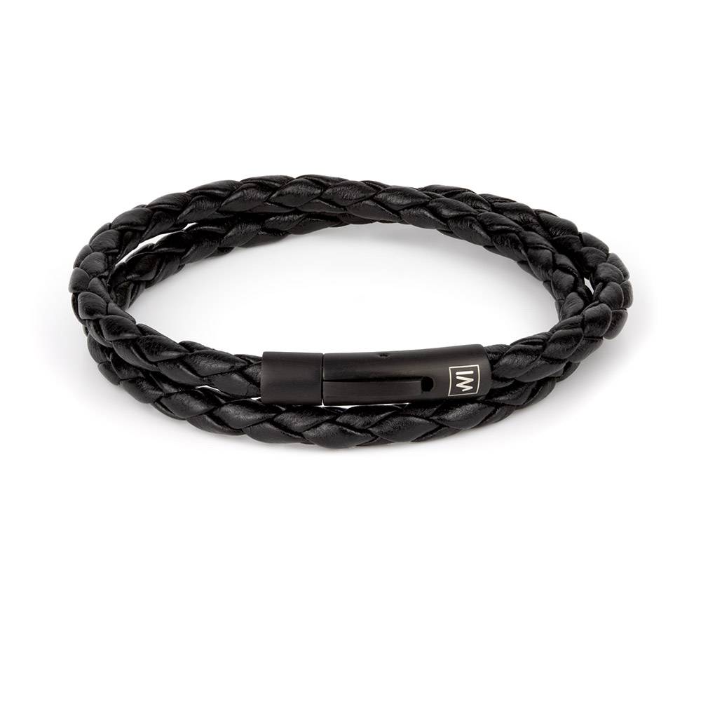 Arcas Black Nappa • Leather Bracelet | INMIND Handcrafted Jewellery