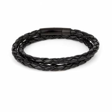 arcas black nappa leather wrap bracelet 2