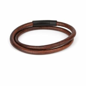 arcas cognac round leather wrap bracelet 2