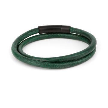 arcas green round leather wrap bracelet 2