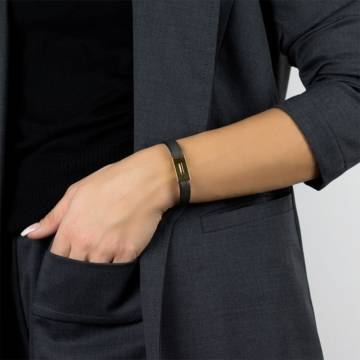 dark gold leather bracelet 3
