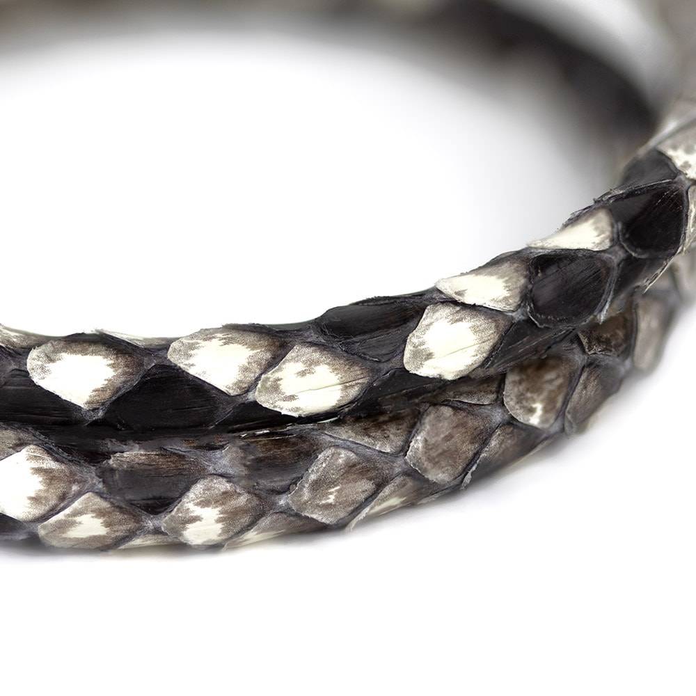 35 mm width Details about   Wide Python Leather Bracelet 