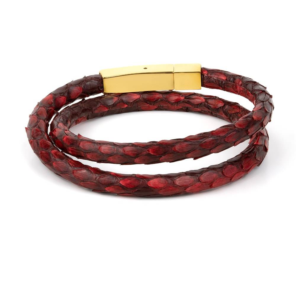 INMIND Handcrafted Jewellery Python Leather Bracelet