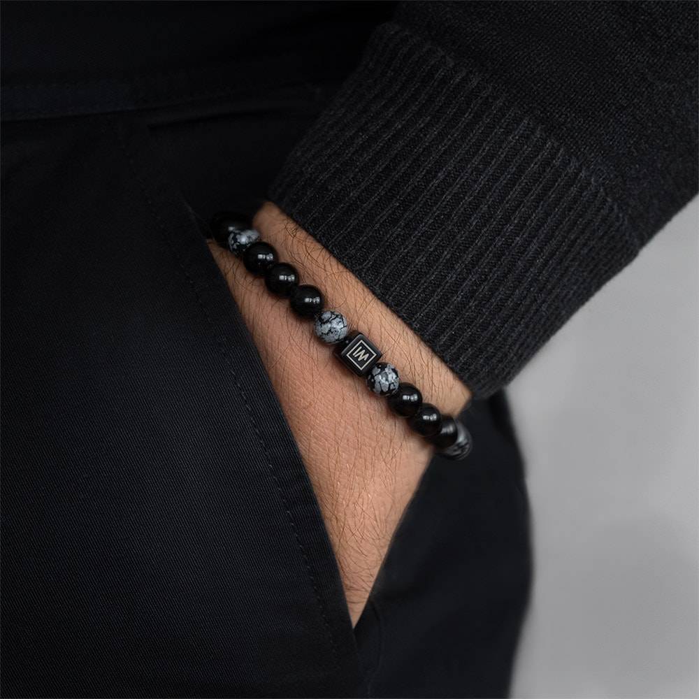 Black Beaded Bracelet