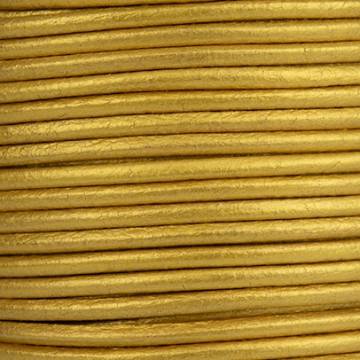 Gold Round Thin Leather