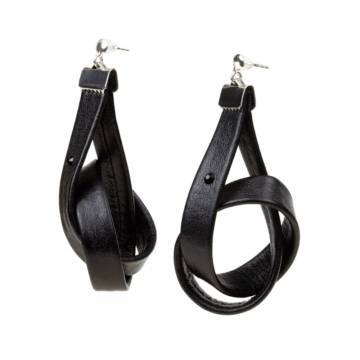 less is more leather earrings 2