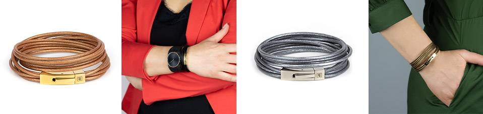 Slim Collection - Women's minimalistic leather bracelets
