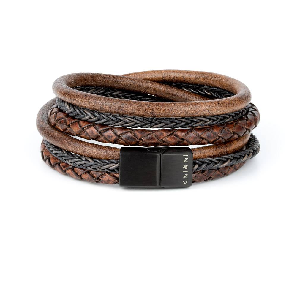 Double Braided Leather Bracelet
