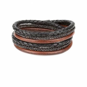 twosix dark lava leather wrap bracelet 2