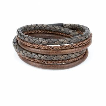twosix umber leather wrap bracelet 2